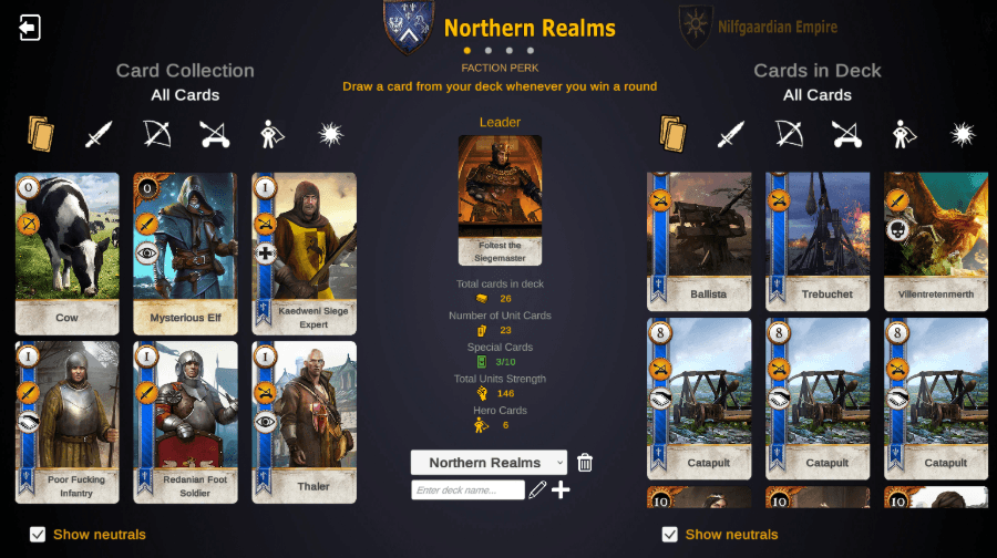 Gwent Unity Clone